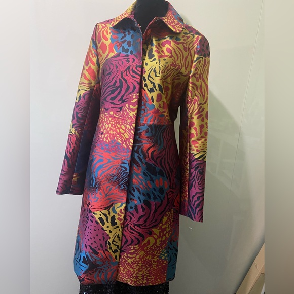 Anne Klein jacket, perfect jacquard silk, slender silhouetted, gift  no Tags !! - Picture 5 of 13